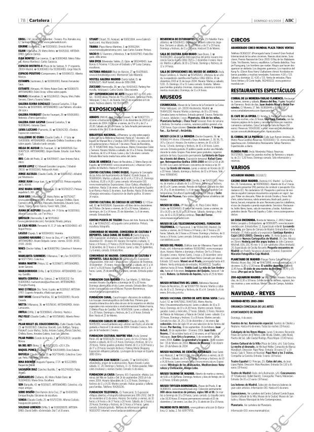 ABC MADRID 04-01-2004 página 78