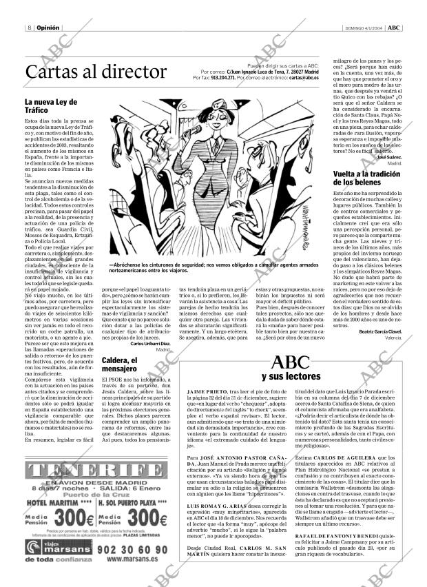 ABC MADRID 04-01-2004 página 8
