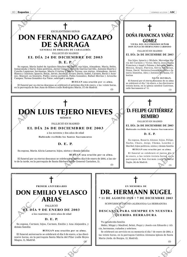 ABC MADRID 04-01-2004 página 80