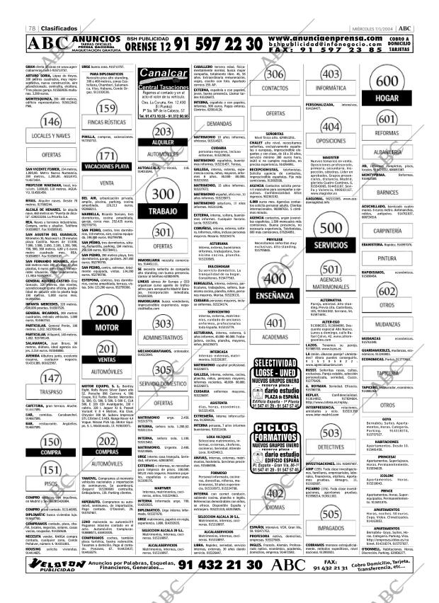 ABC MADRID 07-01-2004 página 78