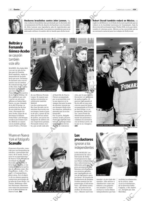 ABC MADRID 07-01-2004 página 92