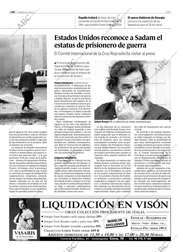 ABC MADRID 10-01-2004 página 23