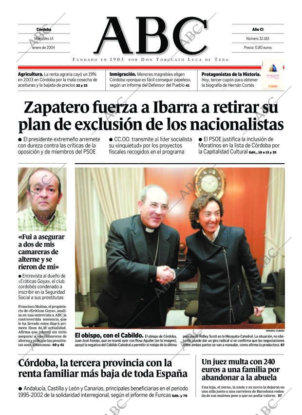 ABC CORDOBA 14-01-2004 página 1