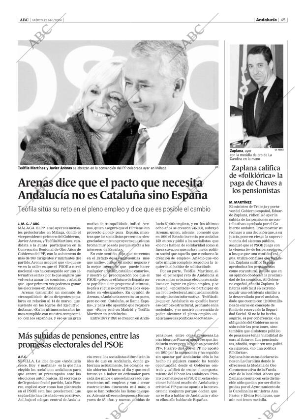 ABC SEVILLA 14-01-2004 página 45