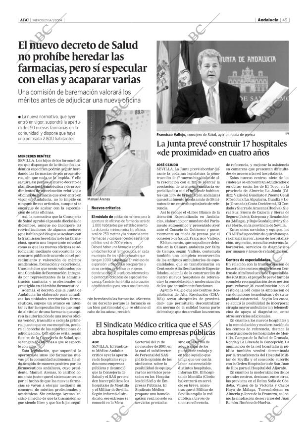 ABC SEVILLA 14-01-2004 página 49