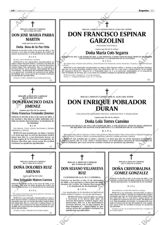 ABC SEVILLA 14-01-2004 página 65