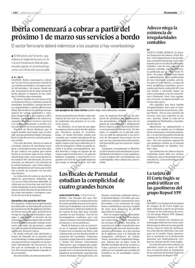 ABC SEVILLA 14-01-2004 página 77