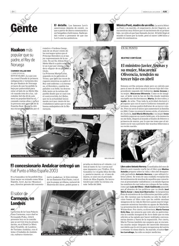 ABC SEVILLA 14-01-2004 página 84