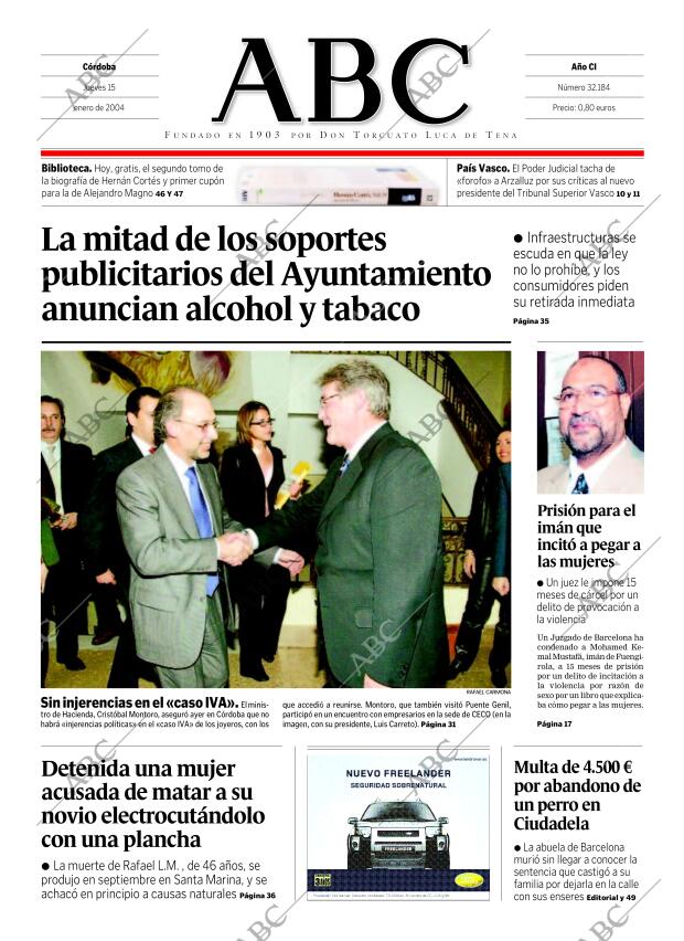 ABC CORDOBA 15-01-2004 página 1