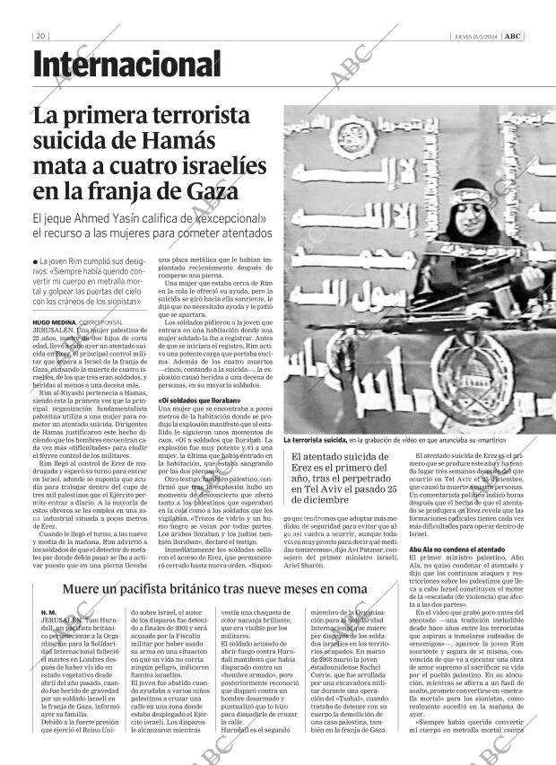 ABC SEVILLA 15-01-2004 página 20