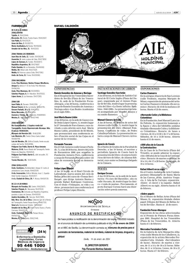 ABC SEVILLA 15-01-2004 página 38