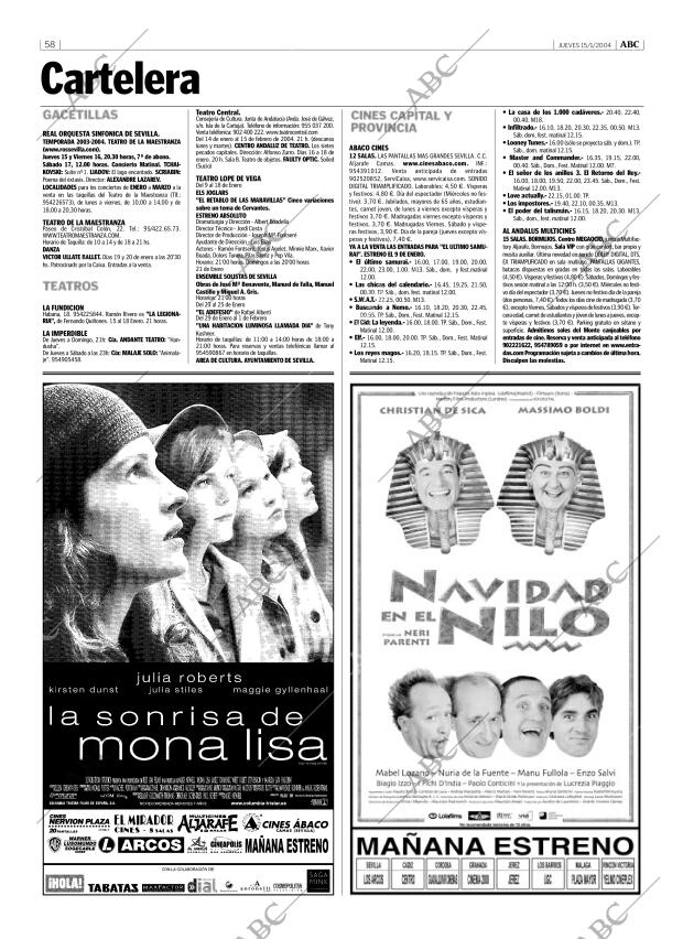 ABC SEVILLA 15-01-2004 página 58