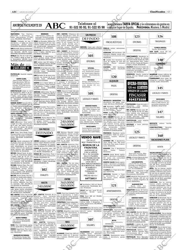 ABC SEVILLA 15-01-2004 página 65