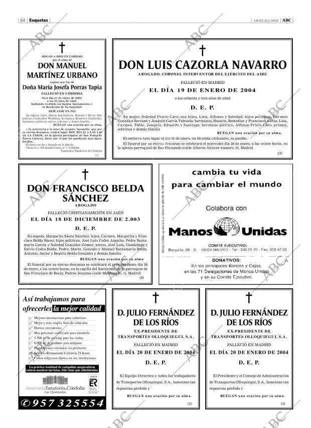 ABC CORDOBA 22-01-2004 página 64