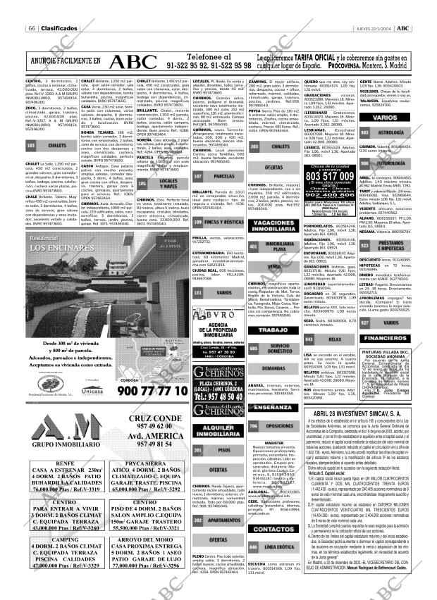 ABC CORDOBA 22-01-2004 página 66