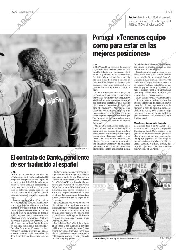 ABC CORDOBA 22-01-2004 página 77