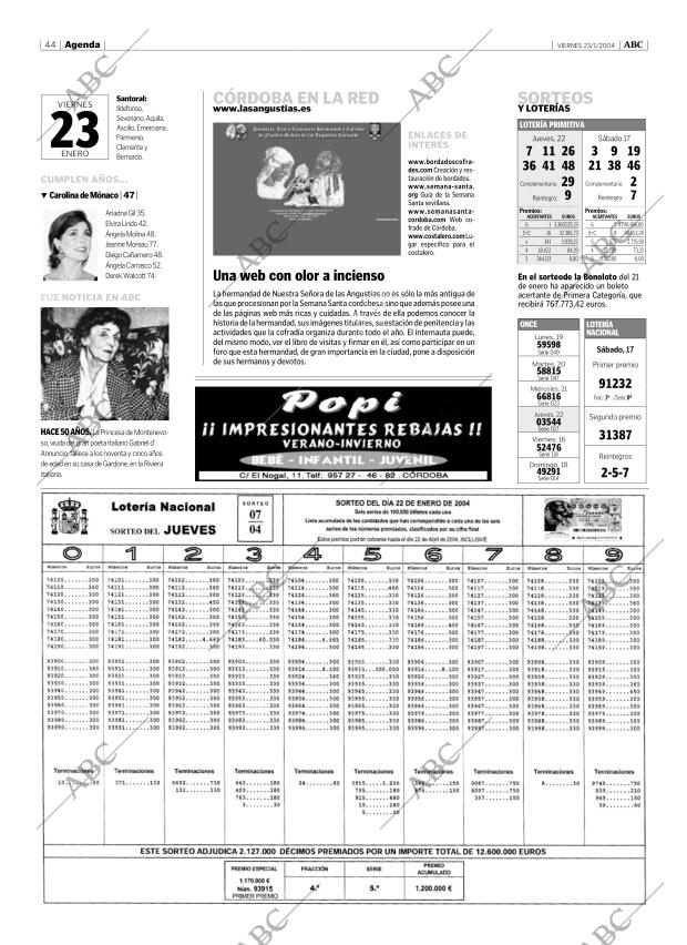ABC CORDOBA 23-01-2004 página 44