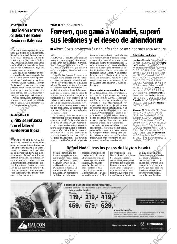 ABC CORDOBA 23-01-2004 página 86