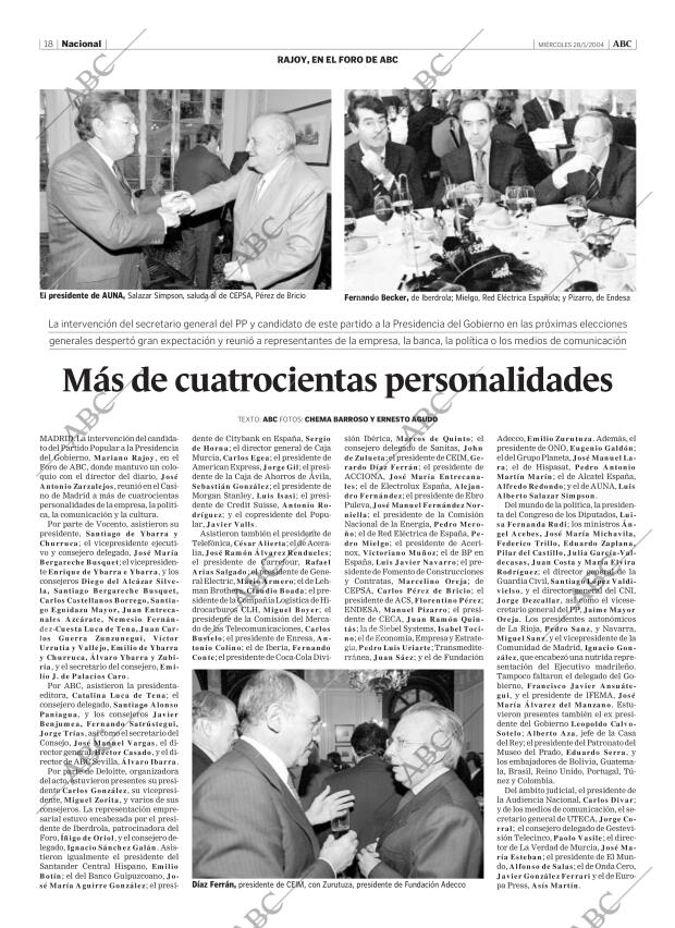 ABC MADRID 28-01-2004 página 18