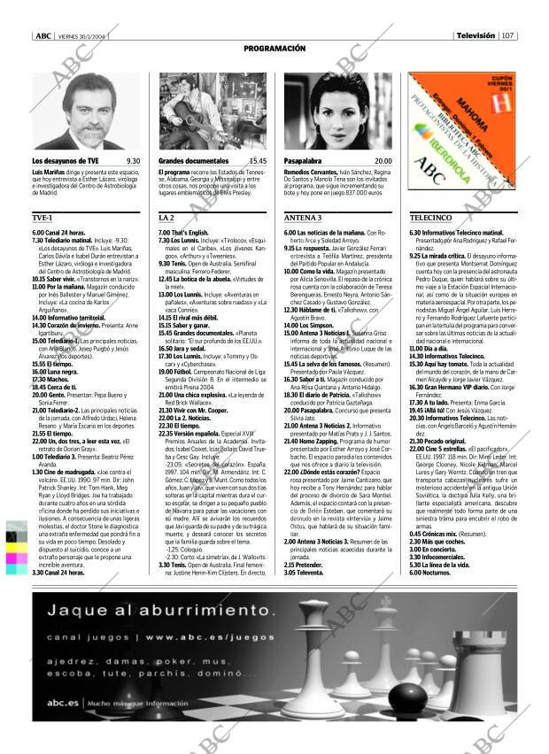 ABC MADRID 30-01-2004 página 107
