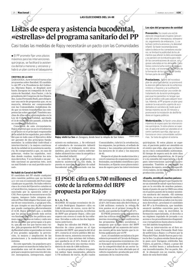 ABC MADRID 30-01-2004 página 14