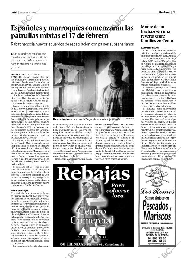 ABC MADRID 30-01-2004 página 21