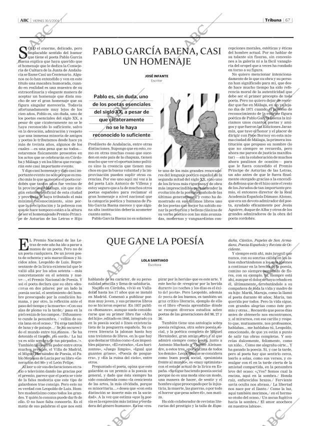 ABC MADRID 30-01-2004 página 67