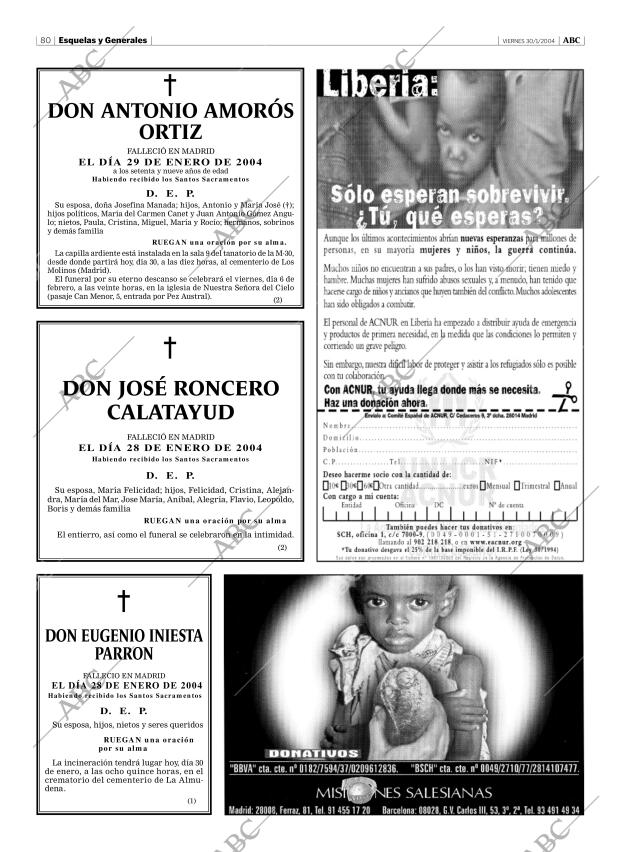 ABC MADRID 30-01-2004 página 80