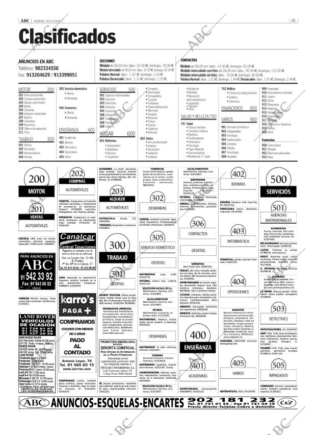 ABC MADRID 30-01-2004 página 81