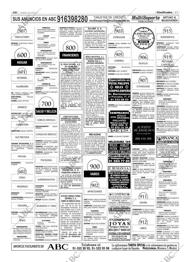 ABC MADRID 30-01-2004 página 83
