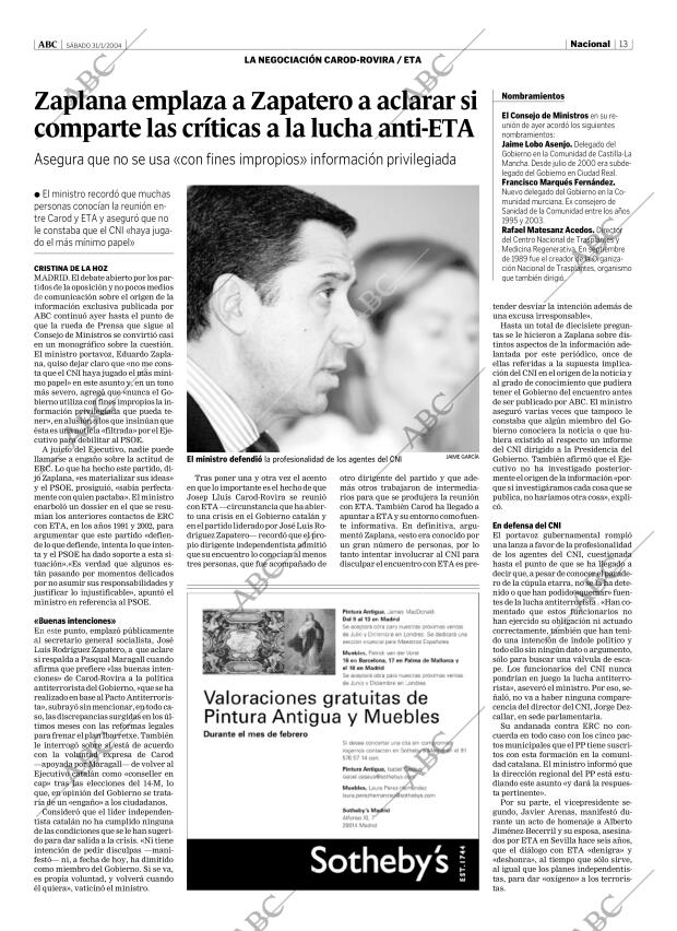 ABC MADRID 31-01-2004 página 13