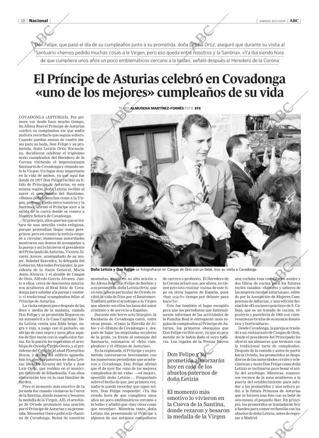 ABC MADRID 31-01-2004 página 18
