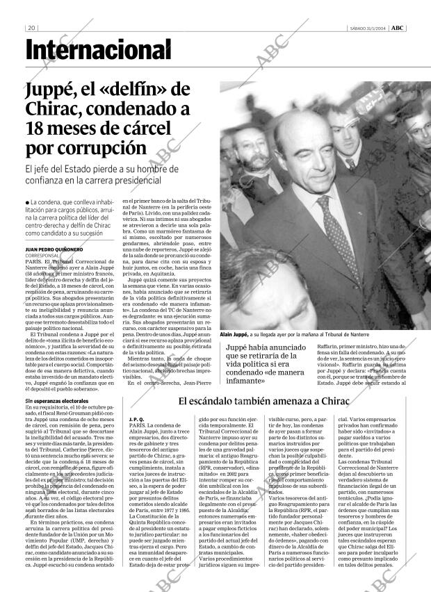 ABC MADRID 31-01-2004 página 20