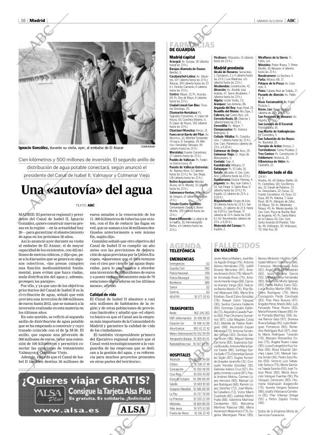 ABC MADRID 31-01-2004 página 38