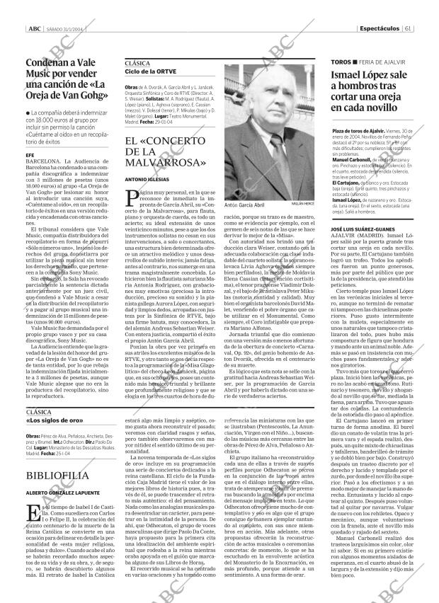 ABC MADRID 31-01-2004 página 61