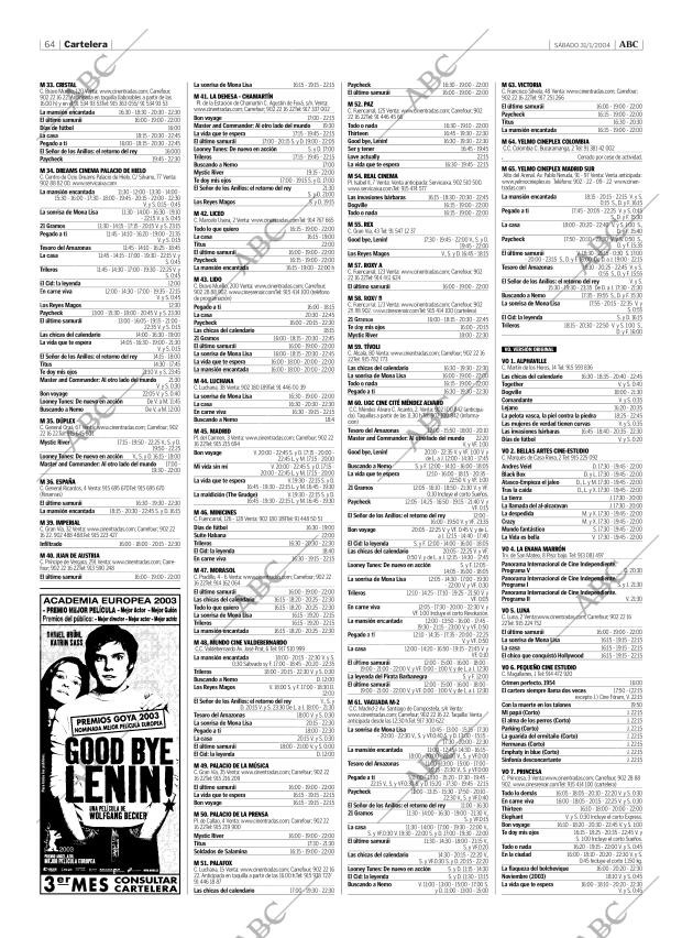 ABC MADRID 31-01-2004 página 64
