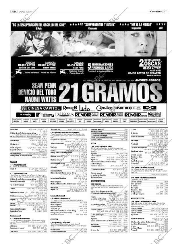 ABC MADRID 31-01-2004 página 67