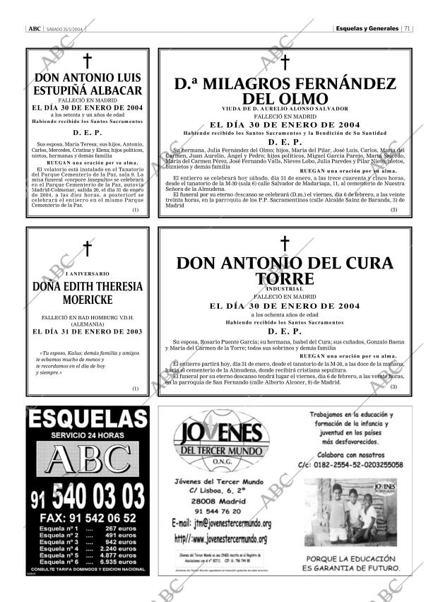ABC MADRID 31-01-2004 página 71