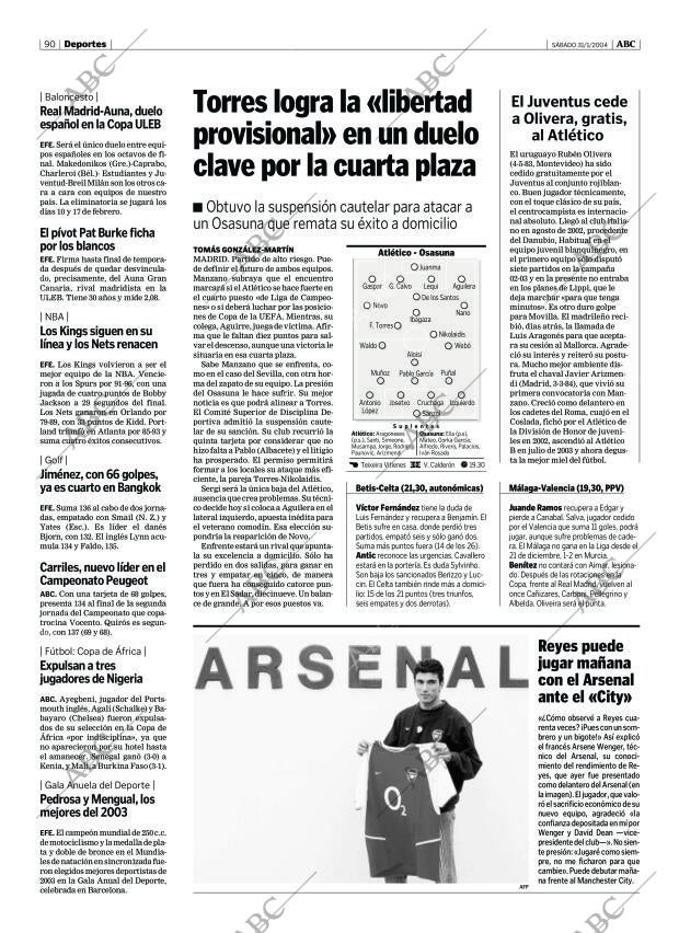 ABC MADRID 31-01-2004 página 90