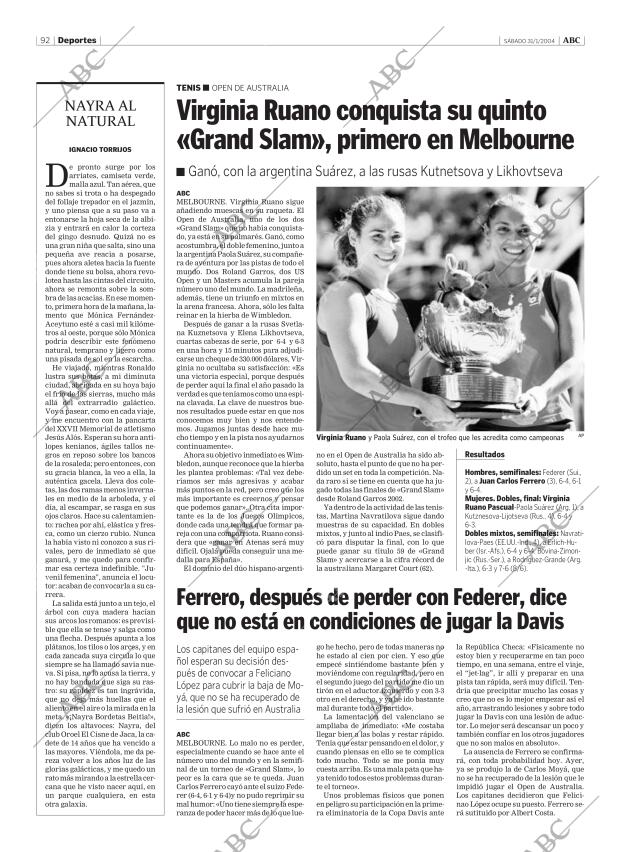 ABC MADRID 31-01-2004 página 92