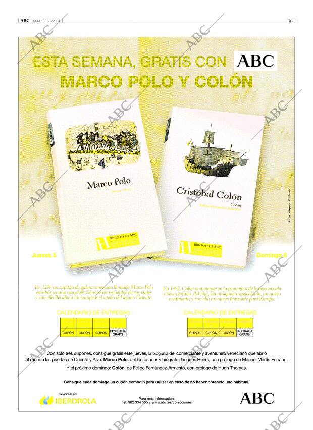 ABC MADRID 01-02-2004 página 61