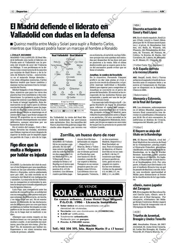ABC MADRID 01-02-2004 página 92