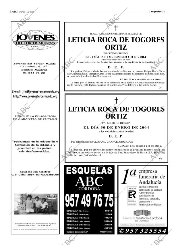 ABC CORDOBA 14-02-2004 página 67