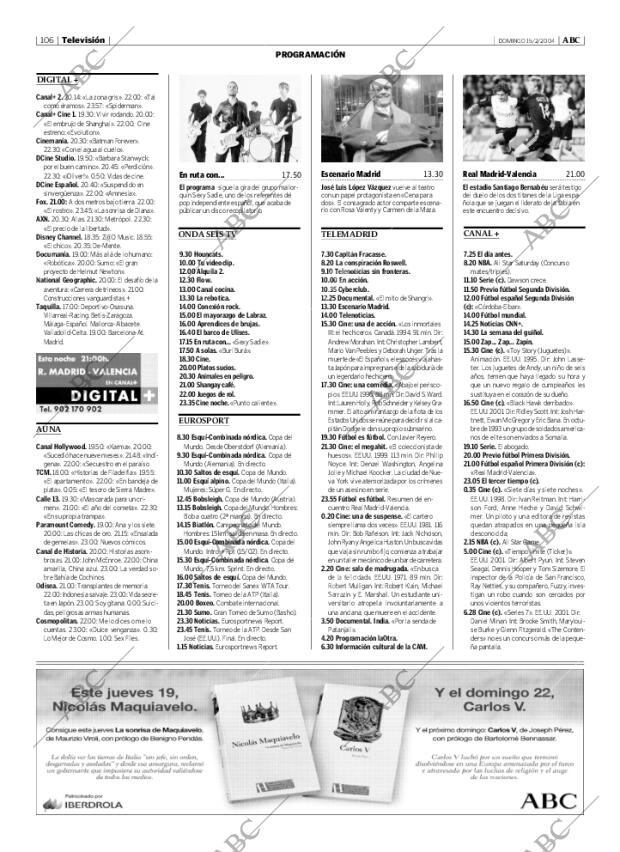 ABC MADRID 15-02-2004 página 106