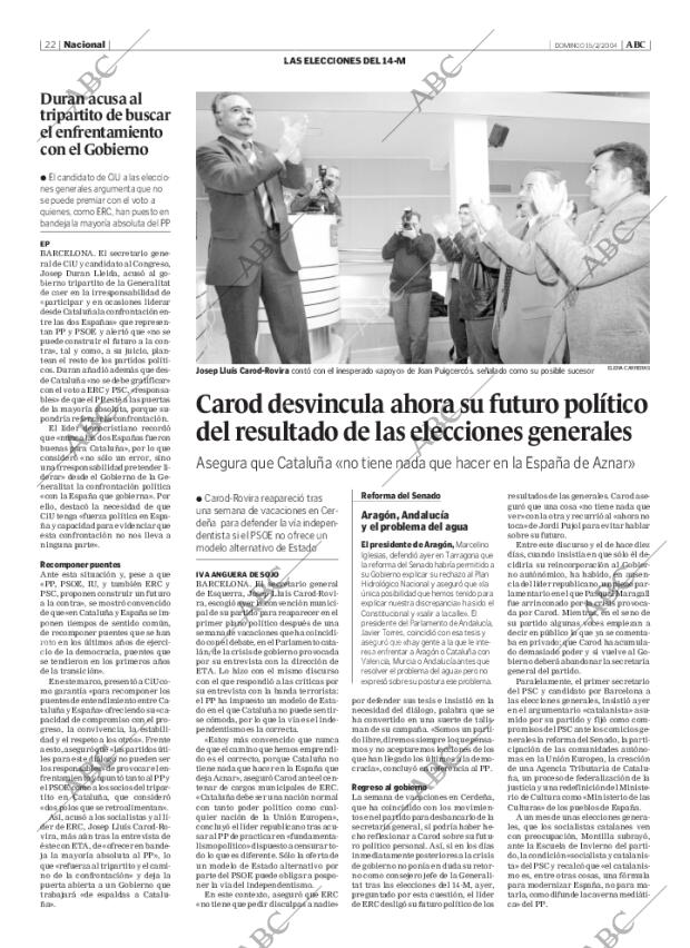 ABC MADRID 15-02-2004 página 22
