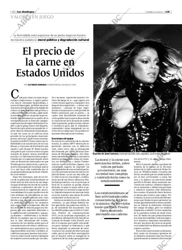 ABC MADRID 15-02-2004 página 58