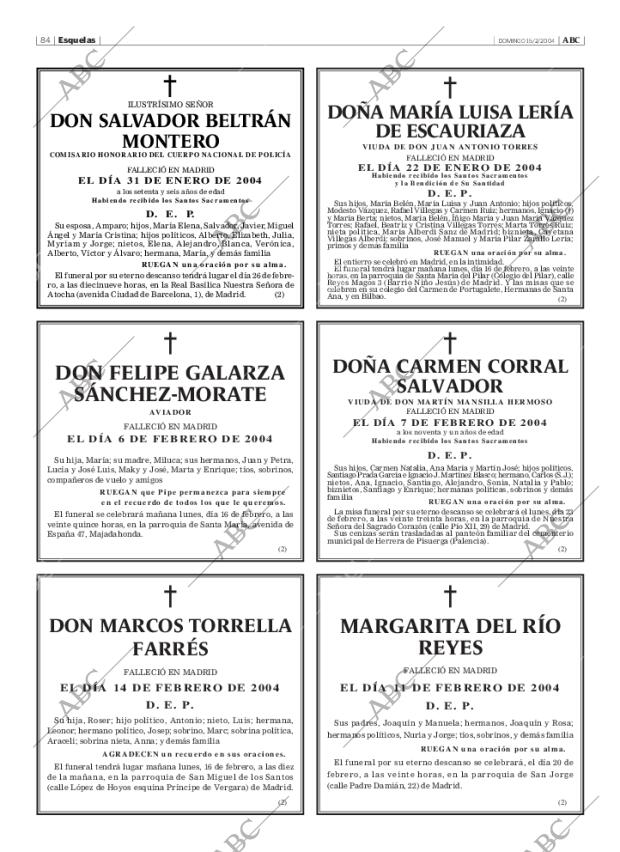 ABC MADRID 15-02-2004 página 84