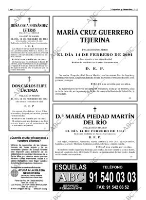ABC MADRID 15-02-2004 página 85