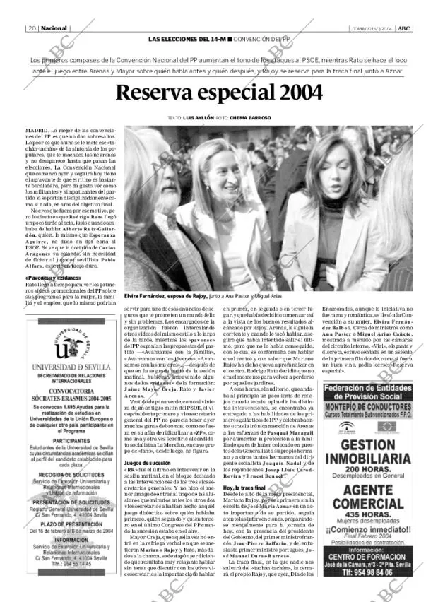 ABC SEVILLA 15-02-2004 página 20