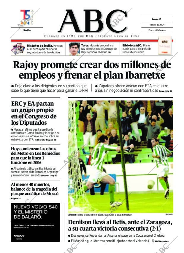 ABC SEVILLA 16-02-2004 página 1
